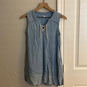 GIRLS Epic Threads Sleeveless Denim Shirt Dress Size Xl
